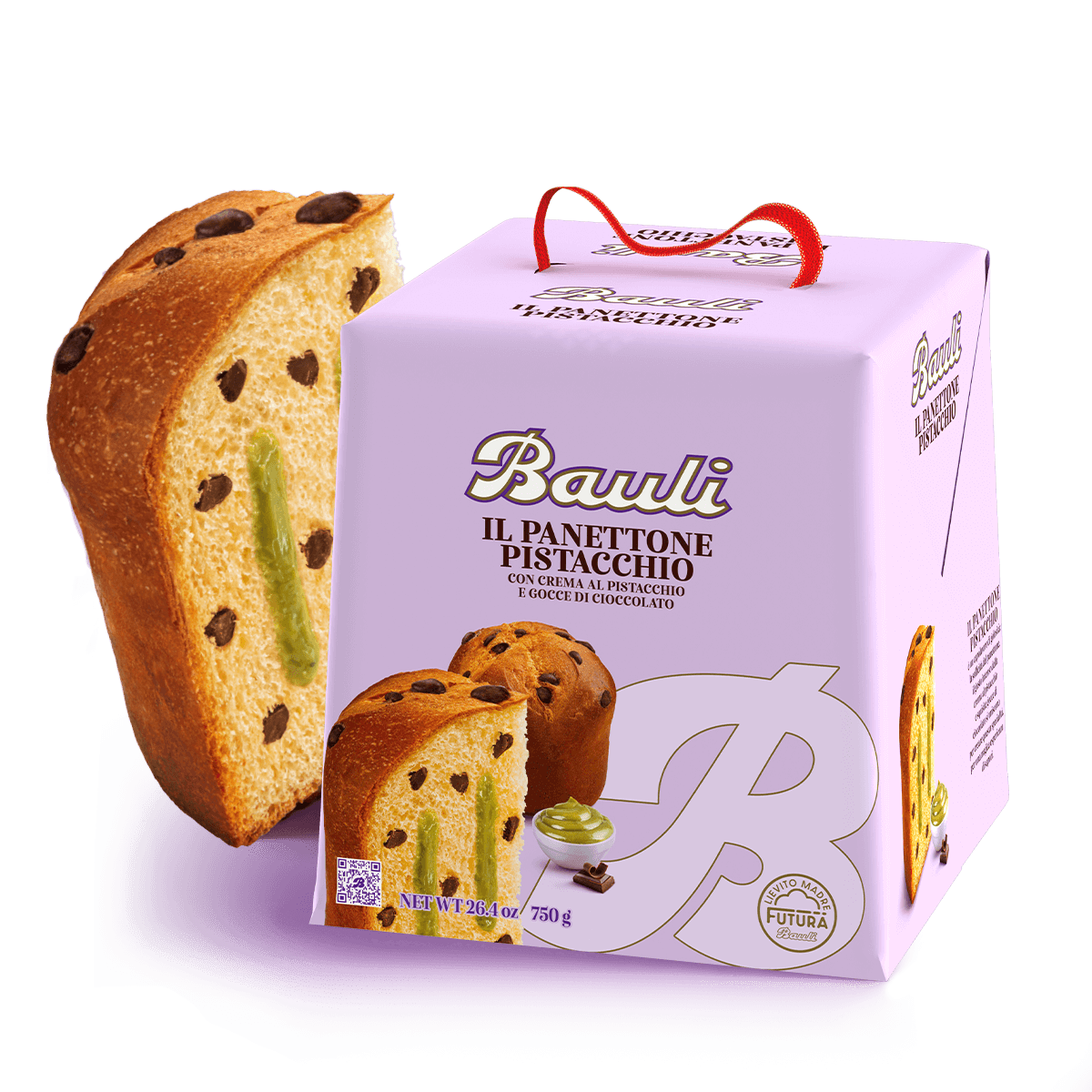 Bauli panettone pyragas su pistacijų kremu ir šokolado gabalėliais, 750g