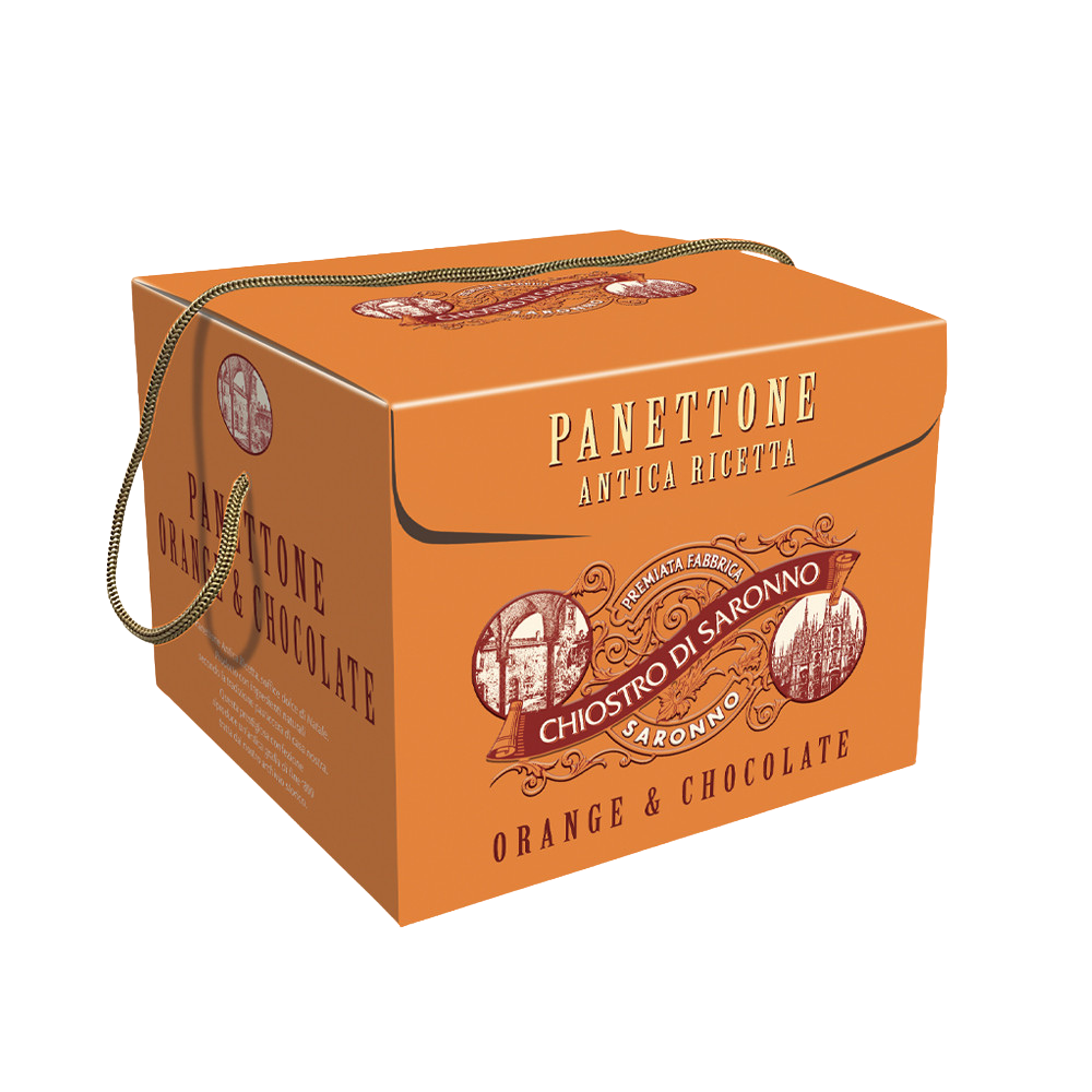 Panettone pyragas su apelsinų kremu ir šokolado gabalėliais, 750g