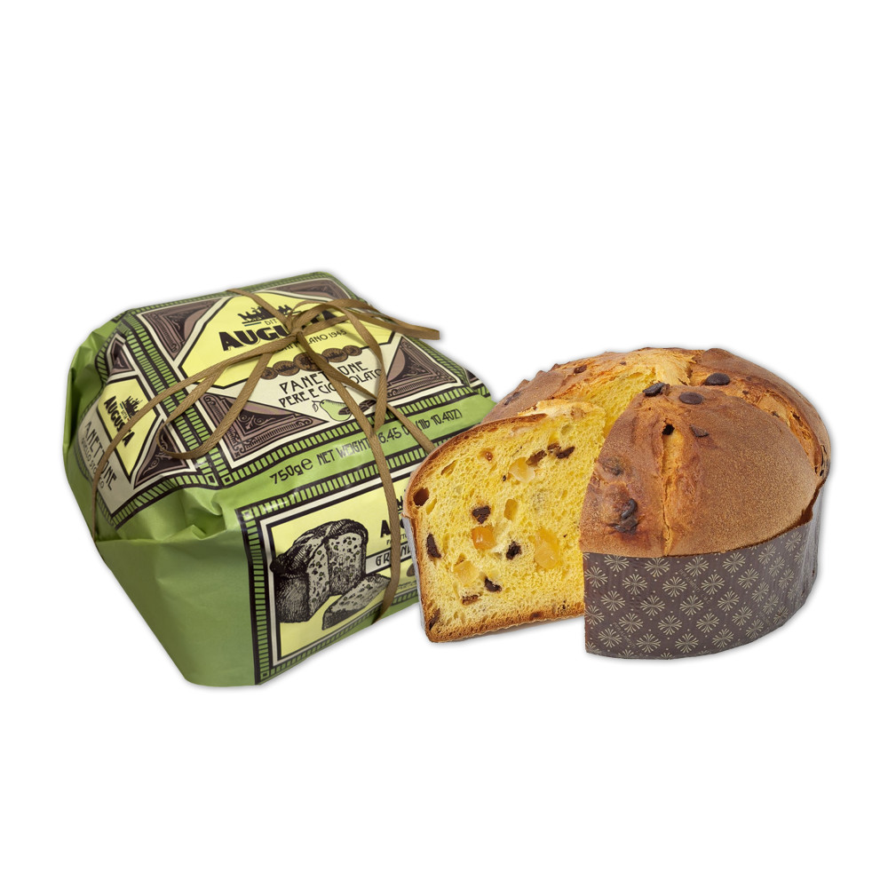 Augusta Panettone pyragas su kriaušių ir šokolado gabalėliais, 750g